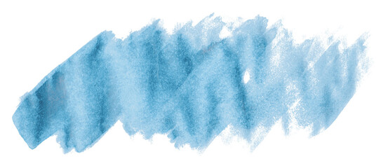 Light blue brush strokes isolated on transparent background.