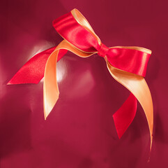 Schleife, rote Schleife, Geschenkband, goldene Schleife, Dekoration, 