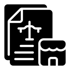 legal document glyph icon