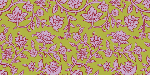 Indian Jaipur Seamless Pattern All over print Vector Illustration