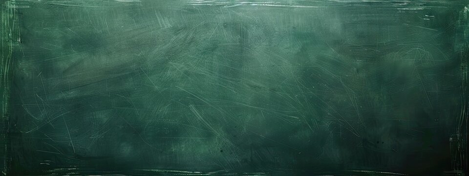 A blank dark green chalkboard style texture background. Back to school banner