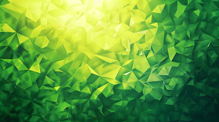 vibrant green low poly design abstract background. Generative AI.