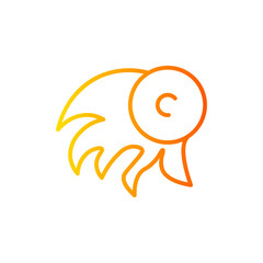 hockey sticks gradient icon