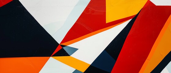 Obraz premium Bold geometric design with sharp angles and contrasting colors, highlighting a dynamic and eyecatching abstract pattern