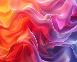 Fototapeta premium An abstract image of colorful, flowing waves