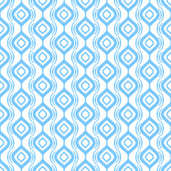 Ikat ethnic seamless pattern design. Geometric ethnic traditional design for background, wallpaper, carpet, clothing, batik, textile, embroidery, sarong