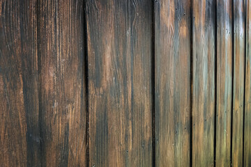 Brown wood plank wall texture background. Surface of teak wood background for design and decoration. Brown wood texture backdrop. Old wooden panel has beautiful dark pattern, hardwood floor texture.