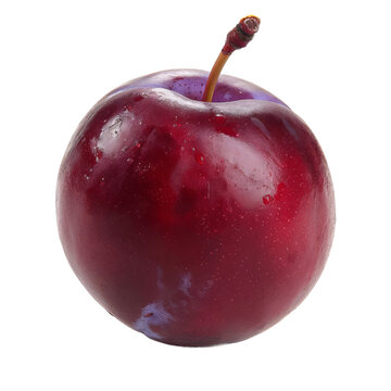 A plum isolated on white background.