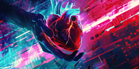 Chest Pain: The Sharp, Stabbing Sensation of Cardiac Discomfort - Visualize a scene where chest pain feels sharp and stabbing, possibly indicating a heart-related issue