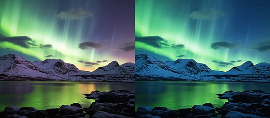 the appearance of the aurora shines beautifully
