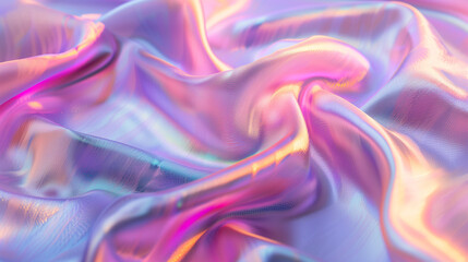 Obraz premium Iridescent Pastel Silk Fabric with Smooth Texture