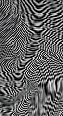 Abstract black and white wavy line pattern creating an optical illusion effect, Generative AI.