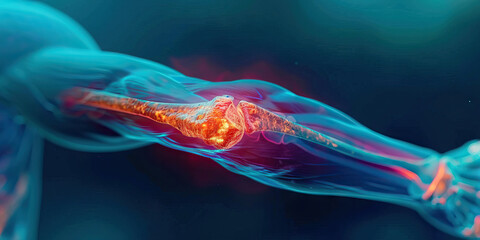 Elbow Agony: The Sharp, Shooting Pain of Elbow Discomfort - Picture a scene where the elbow is gripped by sharp, shooting pain, making it difficult to bend or straighten the arm