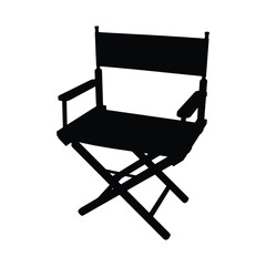 Director's Chair Silhouette Vector Illustration 