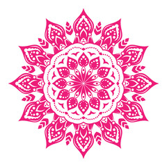 An intricate red pattern mandala style
