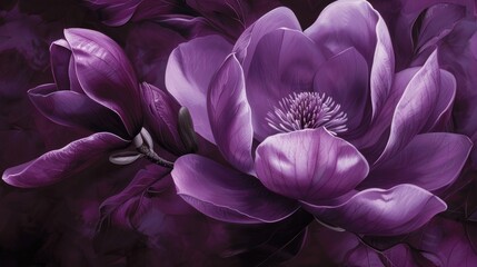 Beautiful Purple Magnolia Jane Bloom