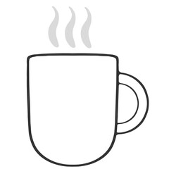 white hot drink icon illustration