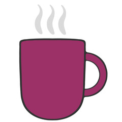 maroon hot drink icon illustration