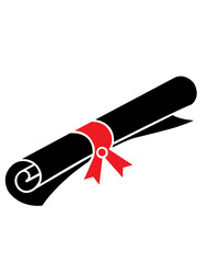 Graduation diploma clip art design on plain white transparent isolated background for card, shirt, hoodie, sweatshirt, apparel, tag, mug, icon, poster or badge