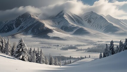 Beautiful natural scenery of mountain