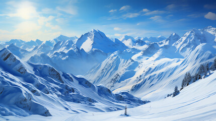 ski resort in the mountains winter mountain landscape