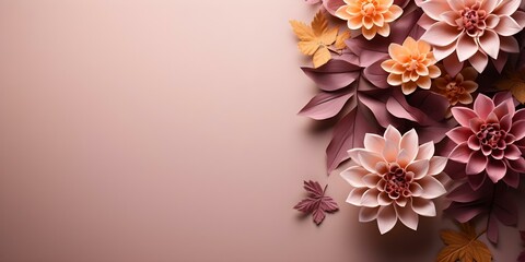 Botanical floral wallpaper design with copyspace to celebrate International Womens Day. Concept Floral Wallpaper Design, International Women's Day, Copyspace, Botanical Theme