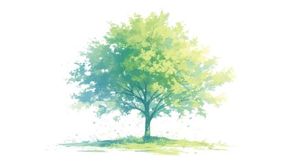 A tree icon stands alone on a crisp white background