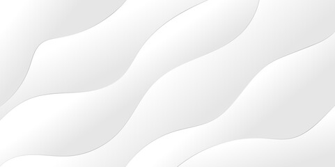 Abstract white and light gray wave modern soft luxury texture with smooth and clean vector subtle background illustration.	