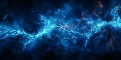 Abstract background of realistic electric lightning with powerful charge causing sparks. Concept Abstract Art, Electric Lightning, Powerful Charge, Sparks, Realistic Perspective