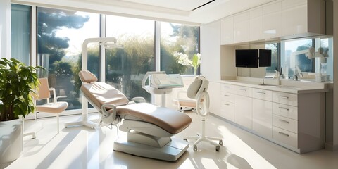 Modern dental office with bright interior design. Concept Dental Office Renovation, Modern Interior Design, Bright Colors, Functional Layout
