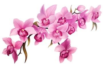 Orchid illustration isolated on white background