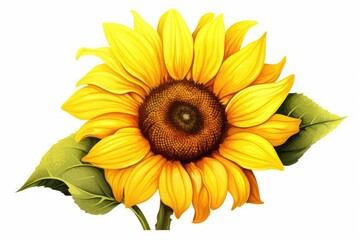 Fototapeta premium Sunflower illustration isolated on white background