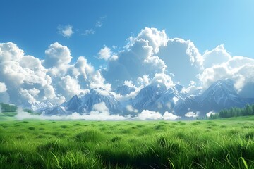 Obraz premium The mountain and clouds