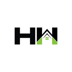 HH letter  real estate vector logo design.