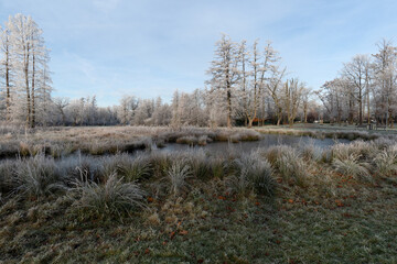 Ahlen, Westfalen, Berliner Park im Winter
