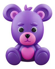 Fototapeta premium purple teddy bear