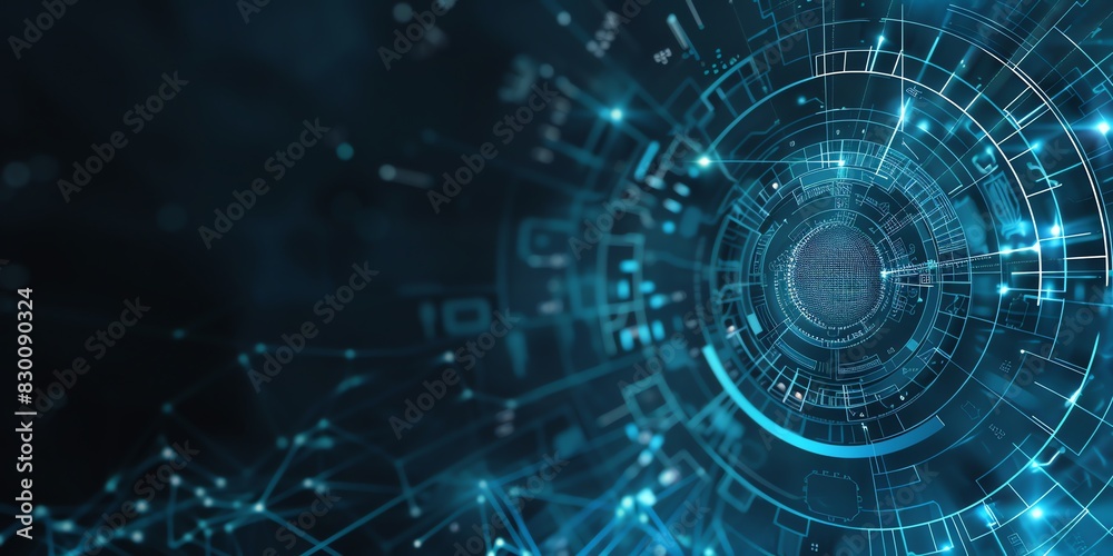 Poster dynamic system projections background with motion blur