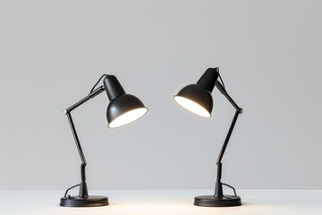 Realistic photograph of a complete Reading lights,solid stark white background, focused lighting