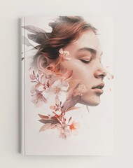 Medical Notebook Cover with Floral Hair Design for Health and Wellness Generative AI