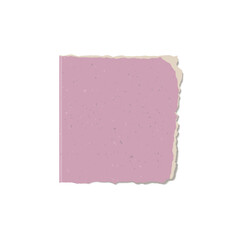 Vector pink torn paper for layouts on isolated background.