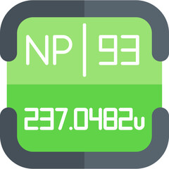 Neptunium Periodic Table Element Icon