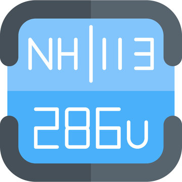 Nihonium Periodic Table Element Icon