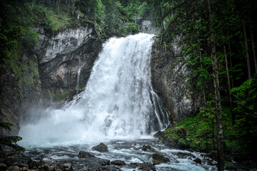 waterfall in the mountains. Austria