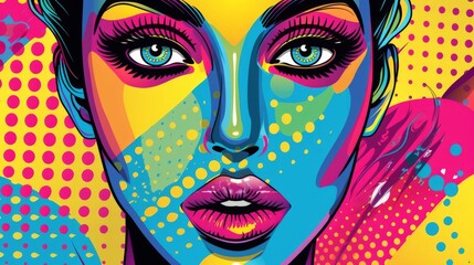 Fototapeta premium Visual Pop Art Extravaganza Vector