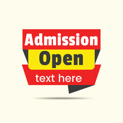 Flat design education admission open-label