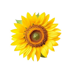 Fototapeta premium Sunflower on a transparant background, PNG, Generative AI