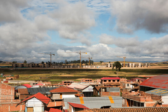 Chincheros International Airport under construction ,Cusco ,Peru