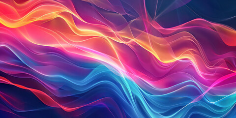 Colorful Abstract Wave Pattern. Vibrant and colorful abstract wave pattern with flowing lines and dynamic movement.