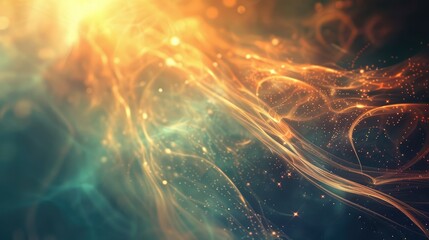 Fototapeta premium An ethereal abstract background with subtle light flares and a glowing effect, evoking a sense of wonder and calm