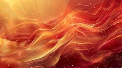 Deep red to golden yellow with elegant flowing textures background